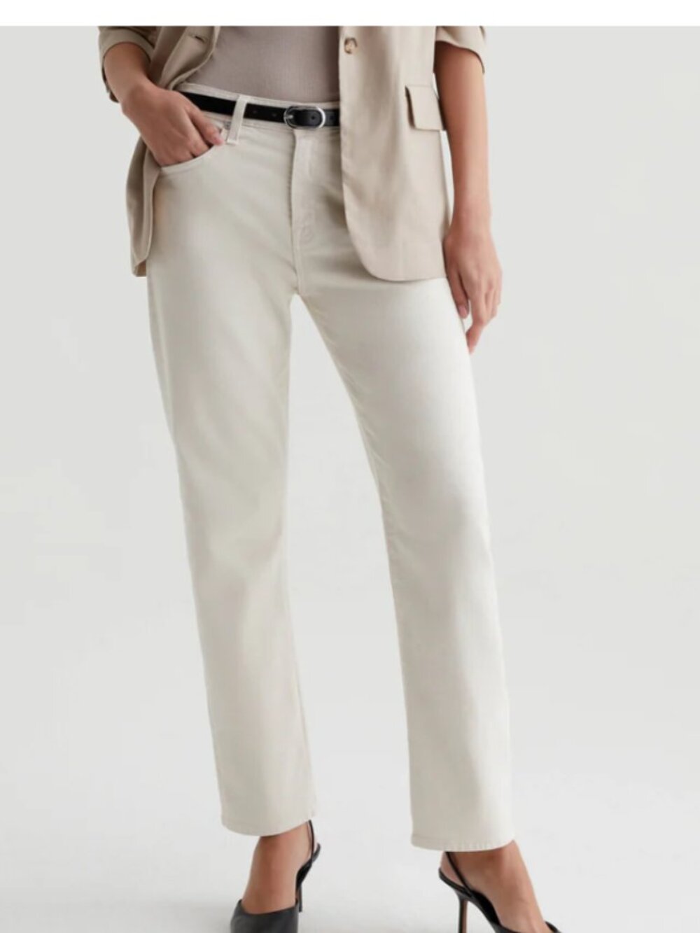 AG ADRIANO GOLDSCHMIED Ex-Boyfriend Slouchy Slim Jeans White Size 27